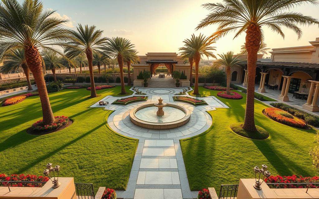 تنسيق حدائق حي الملقا بالرياض