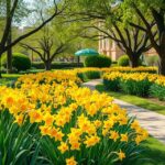 تنسيق حدائق النرجس بالرياض