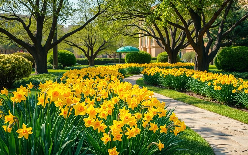 تنسيق حدائق النرجس بالرياض